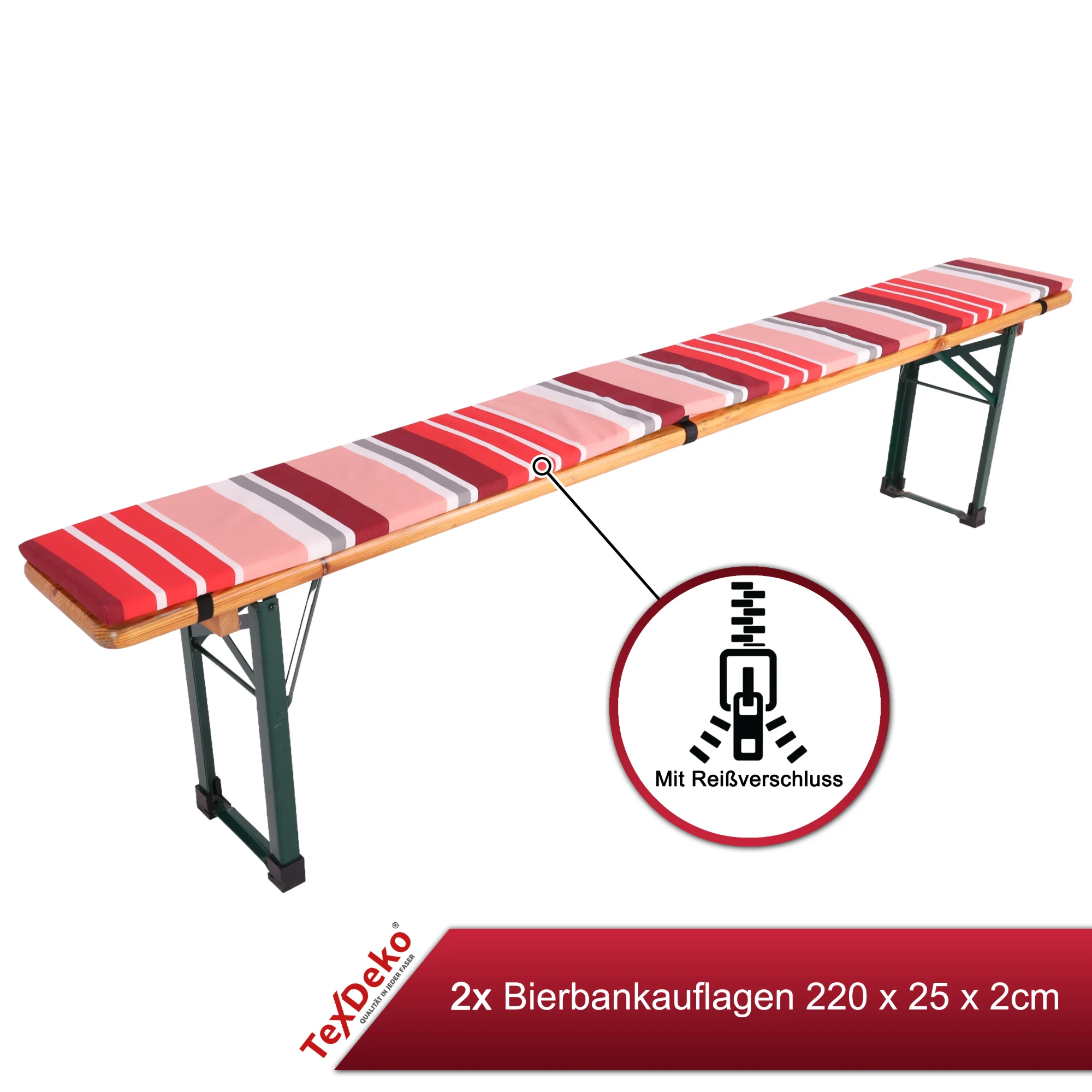 EVENTO Bierbankauflagen mit Tischdecke 3-TLG Set EVENTO Bierbankauflagen mit Tischdecke 3-TLG Set