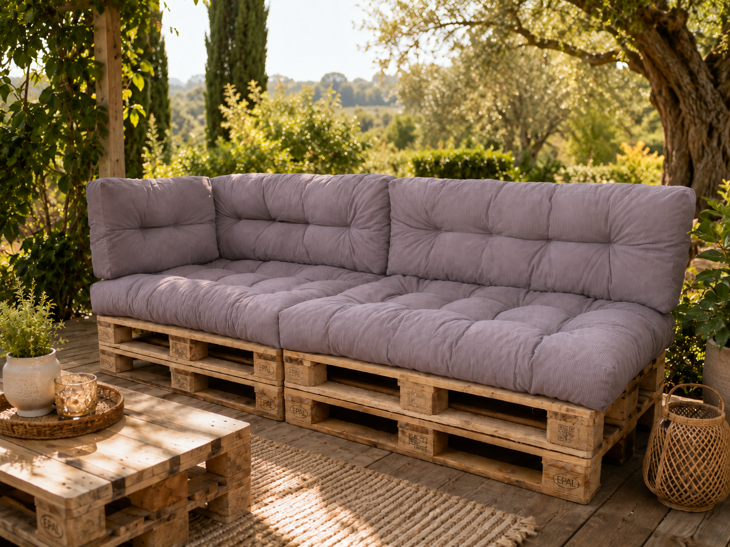 TexDeko Garden Cord Palettenkissen aus weichem Cordstoff TexDeko Garden Cord Palettenkissen aus weichem Cordstoff