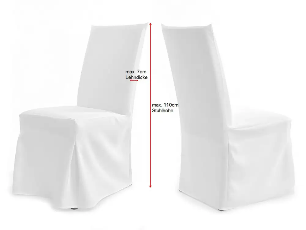 Stuhlhussen für Stühle mit gepolsterter Lehne PARIS XL Stuhlhussen für Stühle mit gepolsterter Lehne PARIS XL
