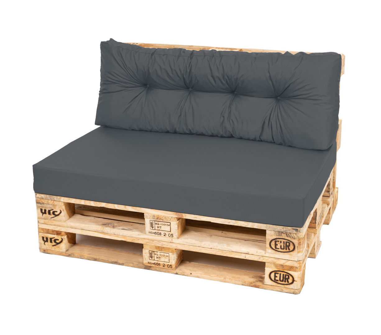 TexDeko Comfort Palettenkissen wasserabweisend 120x80x12cm mit abnehmbarem Bezug