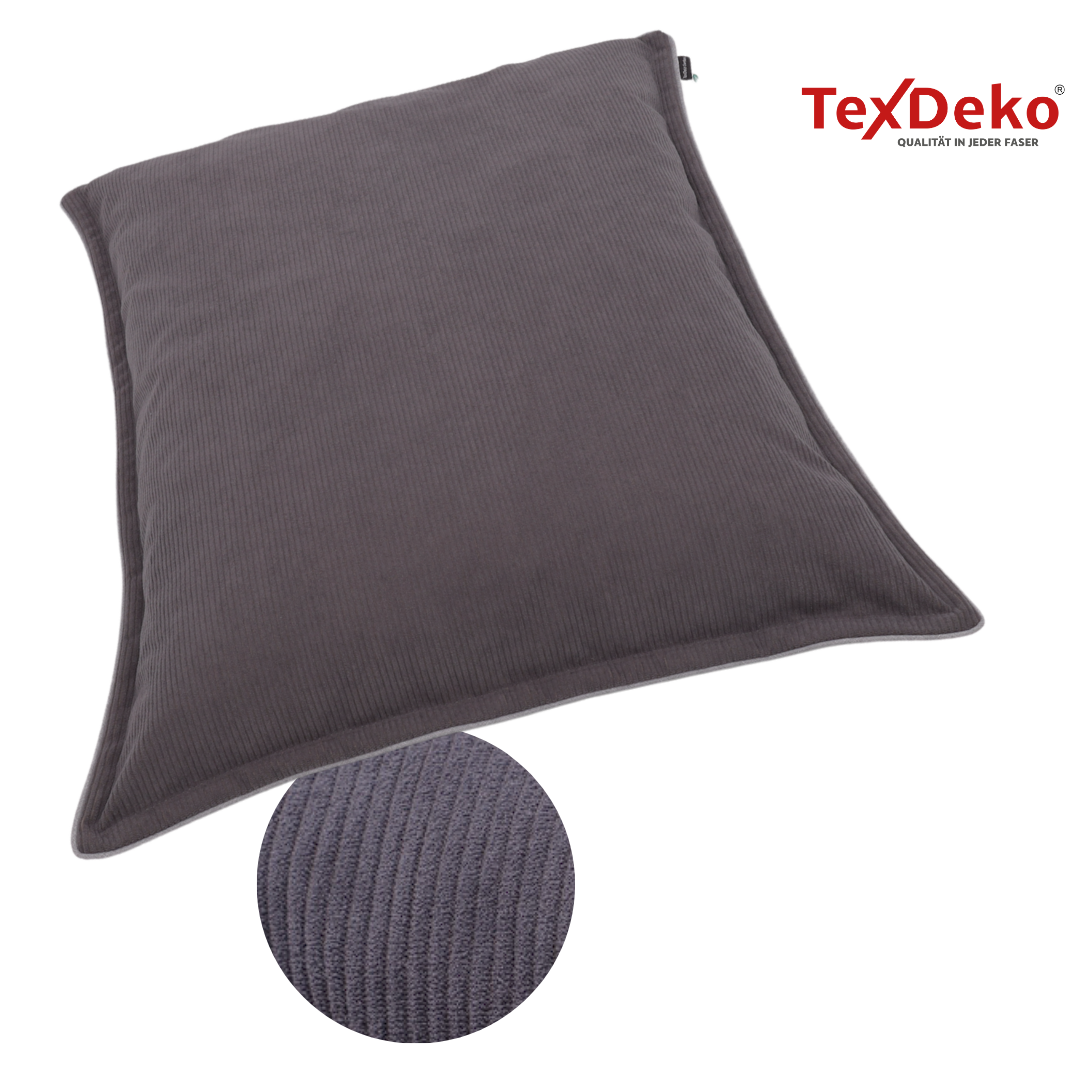 TexDeko Cord Palettenkissen aus weichem Cordstoff
