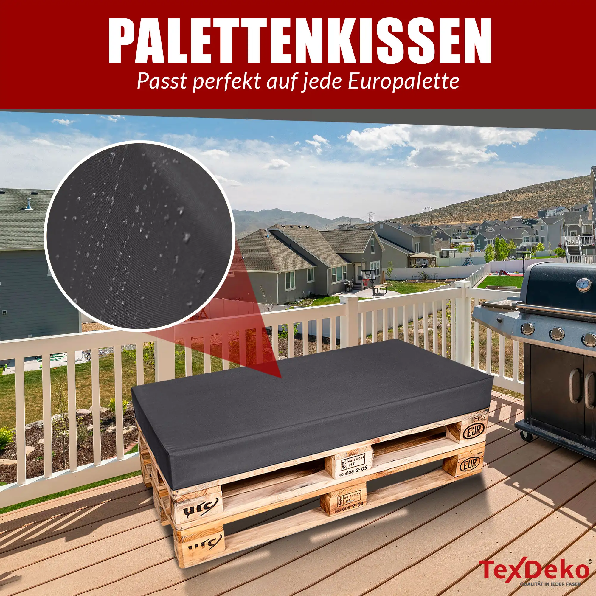 Palettenkissen wasserabweisend 120x80cm Palettenkissen wasserabweisend 120x80cm