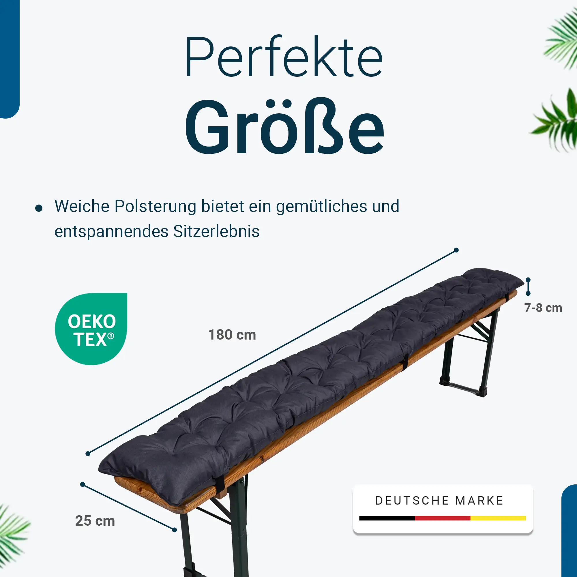 TexDeko® 2er-Set Bierbankauflagen gesteppt – Komfort & Stil für Ihre Bierzeltgarnitur TexDeko® 2er-Set Bierbankauflagen gesteppt – Komfort & Stil für Ihre Bierzeltgarnitur