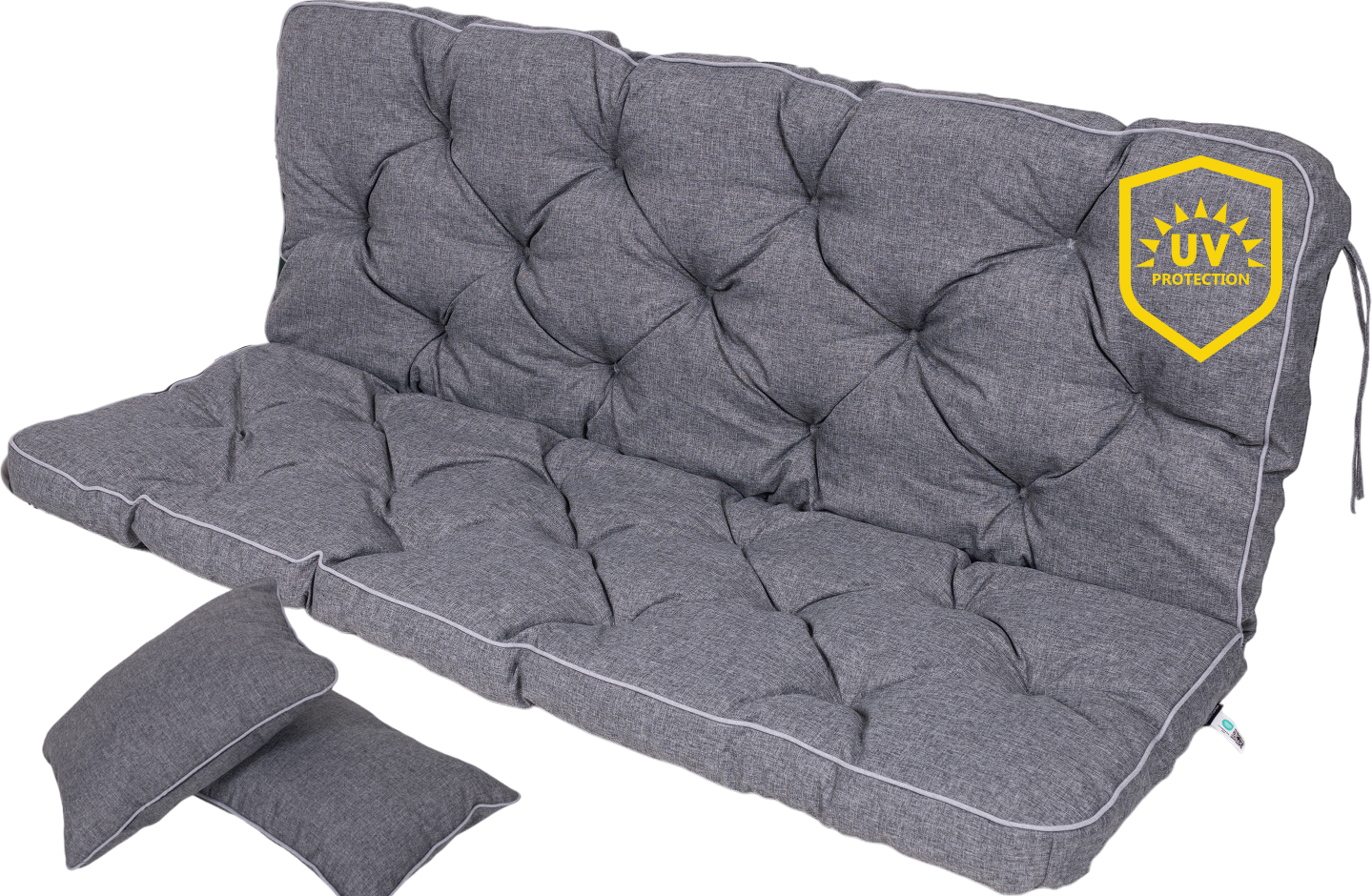 TexDeko® Ecolen Bankauflage mit Rückenlehne – wasserabweisend & UV-beständig