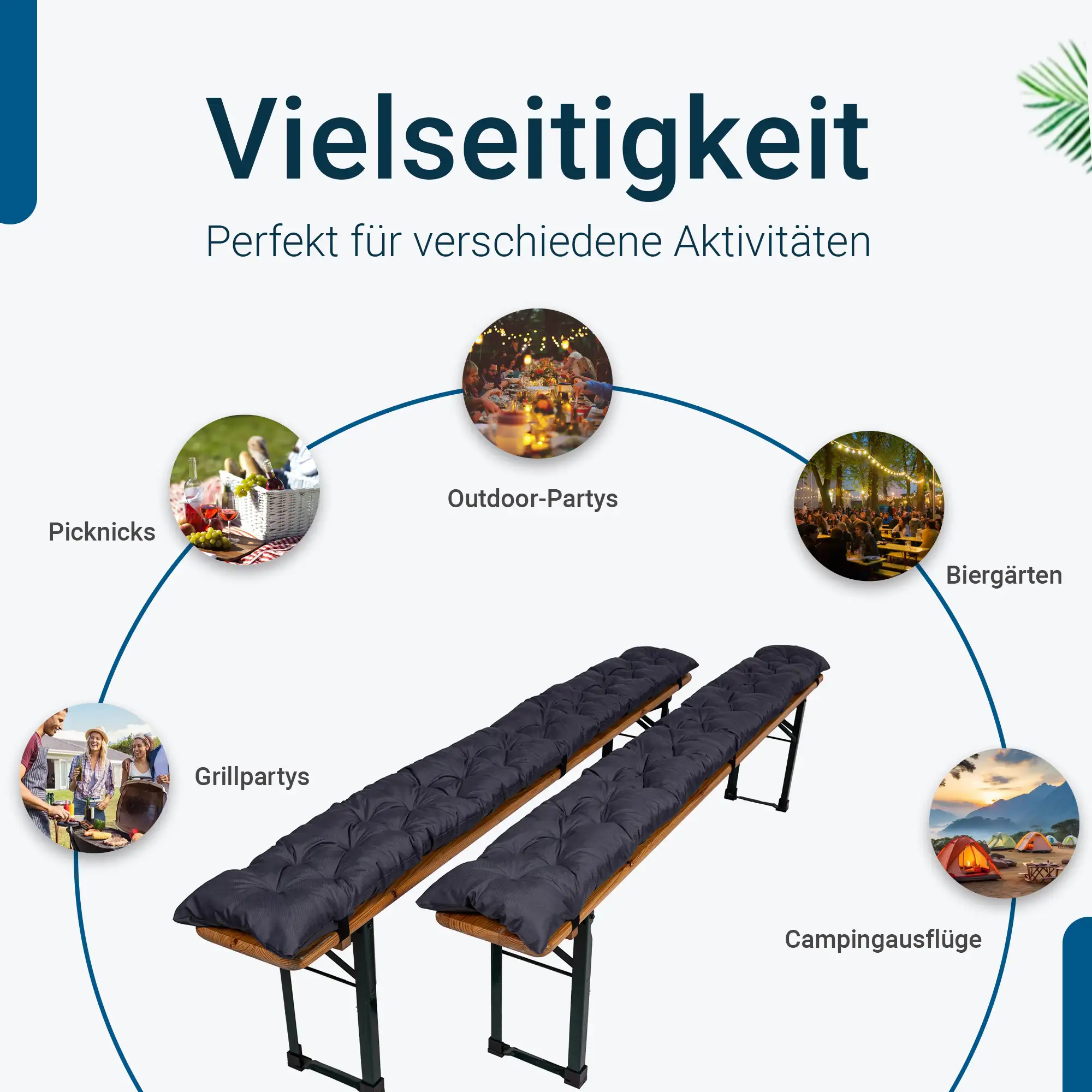 TexDeko® 2er-Set Bierbankauflagen gesteppt – Komfort & Stil für Ihre Bierzeltgarnitur TexDeko® 2er-Set Bierbankauflagen gesteppt – Komfort & Stil für Ihre Bierzeltgarnitur