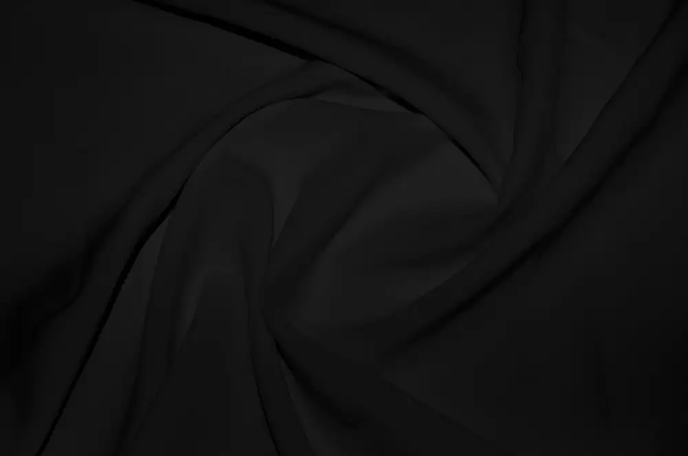Hochwertiger blickdichter Hussenstoff – 100% Polyester (70 Meter) – Schwarz