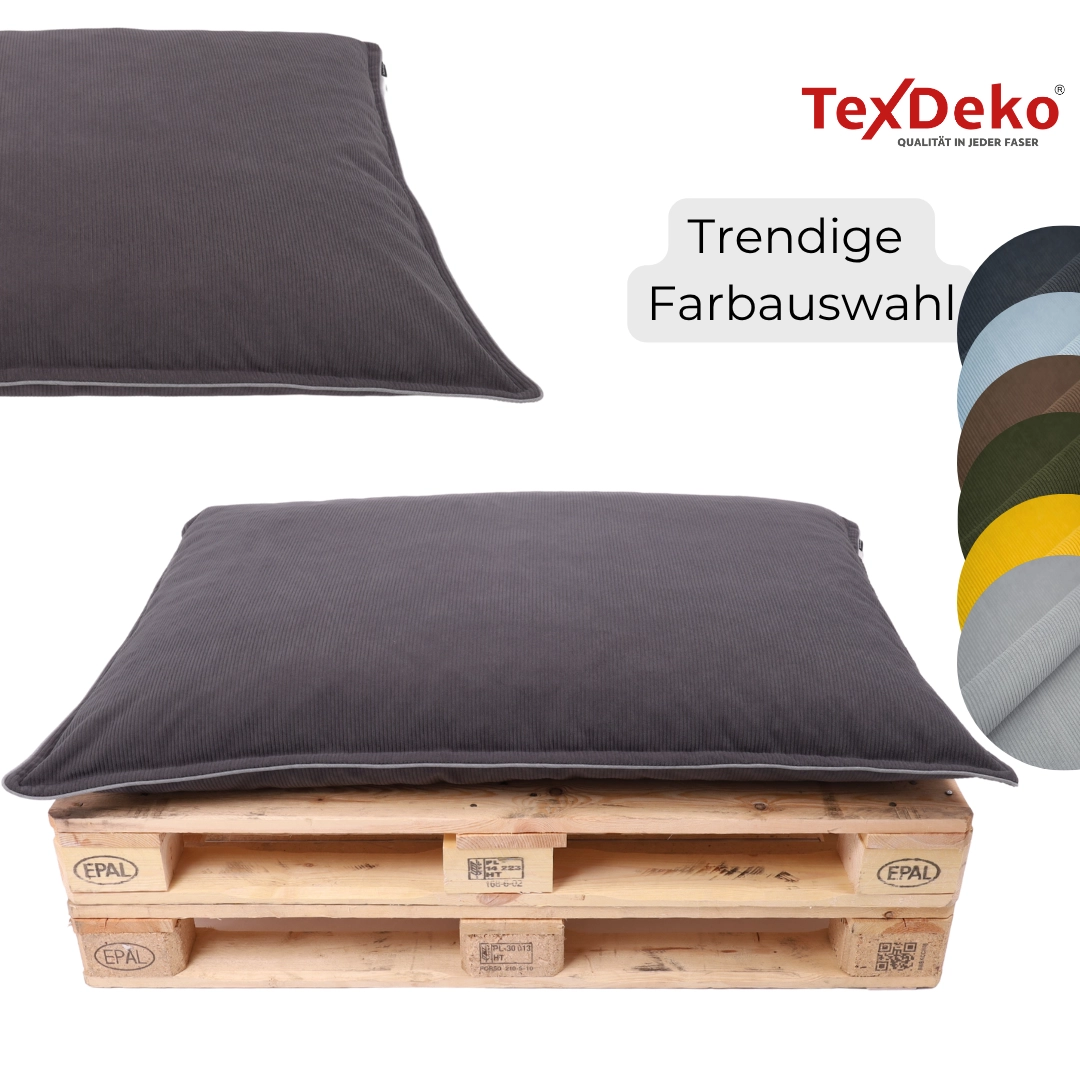 TexDeko Cord 2er Set Dekokissen aus weichem Cordstoff TexDeko Cord 2er Set Dekokissen aus weichem Cordstoff