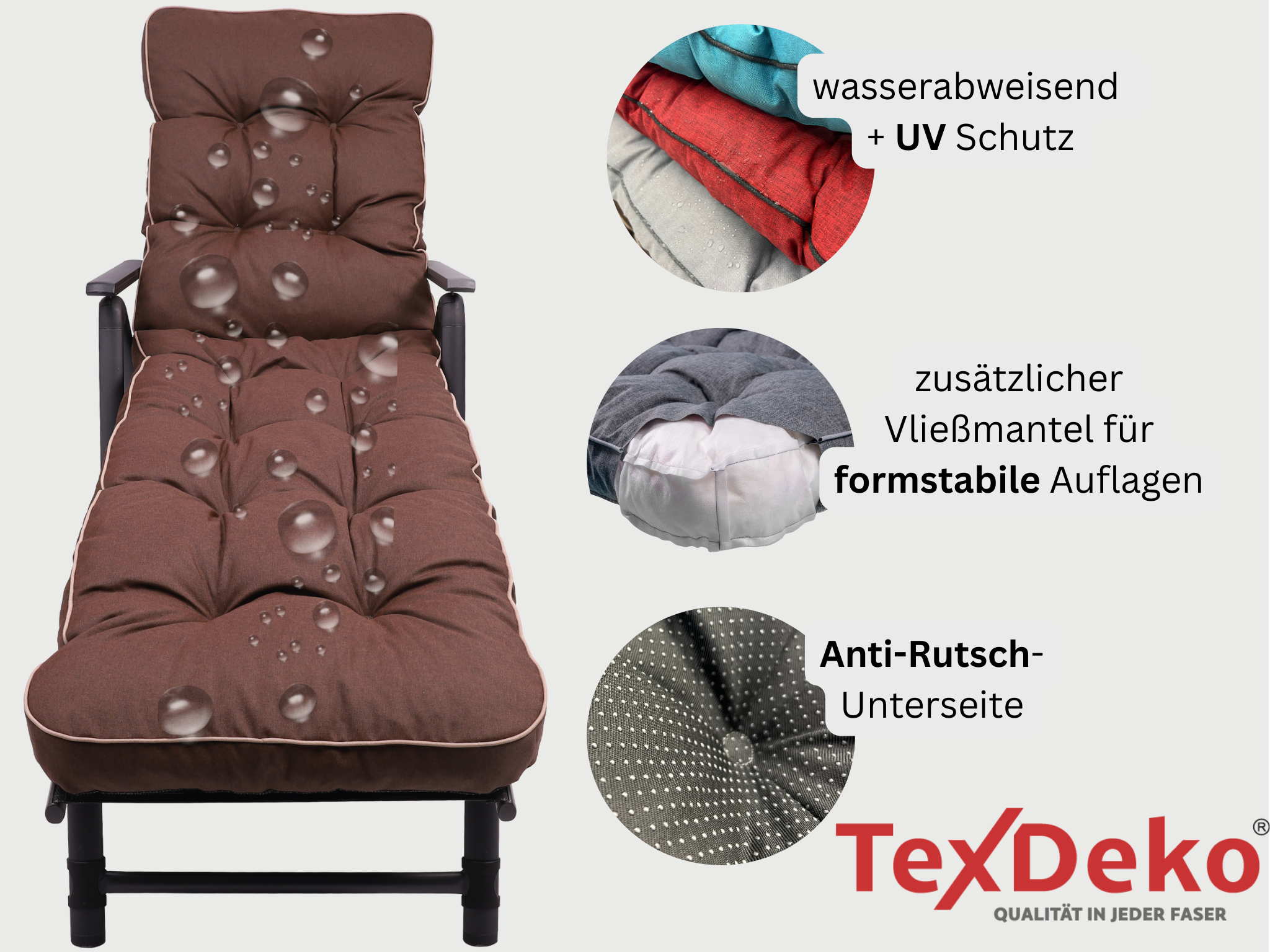 Liegenauflage Premium Auflage für Gartenliege Liegenauflage Premium Auflage für Gartenliege