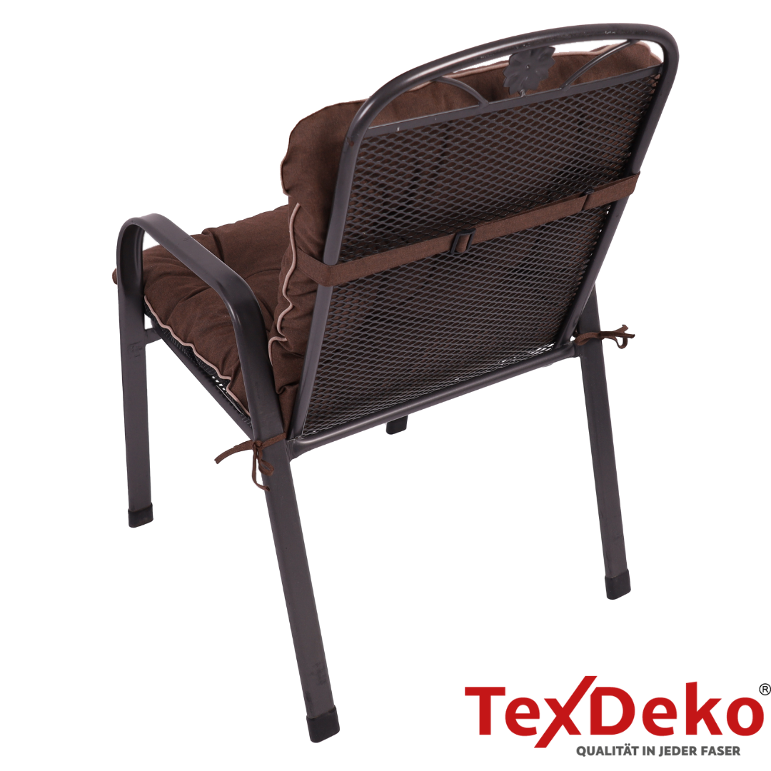 TexDeko Ecolen Gartenstuhlauflage 80 × 40 cm Niedriglehner gesteppt, wasserabweisend