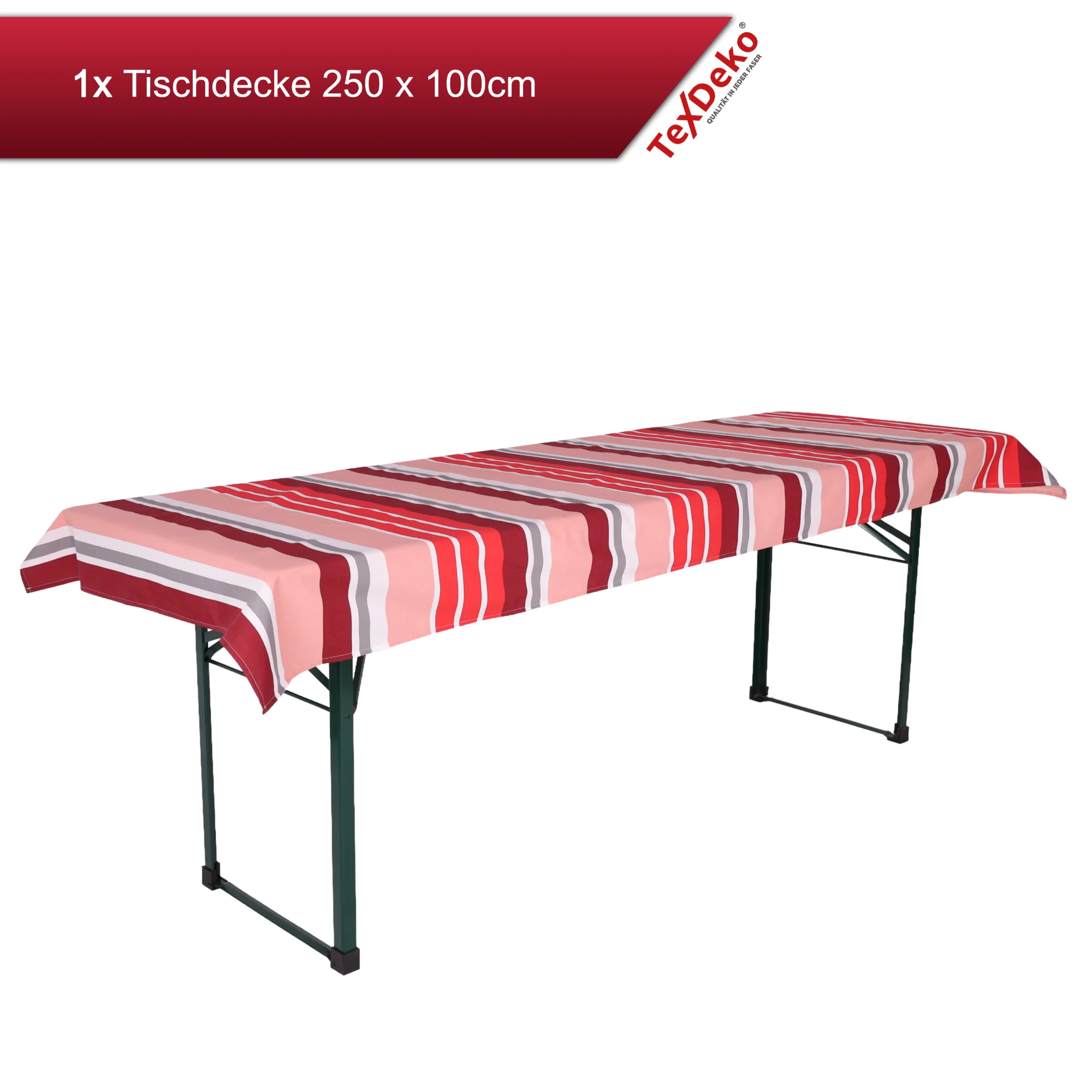 EVENTO Bierbankauflagen mit Tischdecke 3-TLG Set