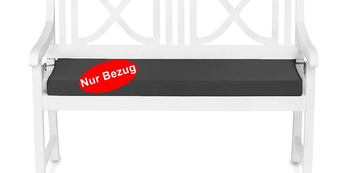 BezugBankauflageAnthrazit BEZUG (ohne Schaumstoff/Füllung etc.) für Gartenbankauflagen
