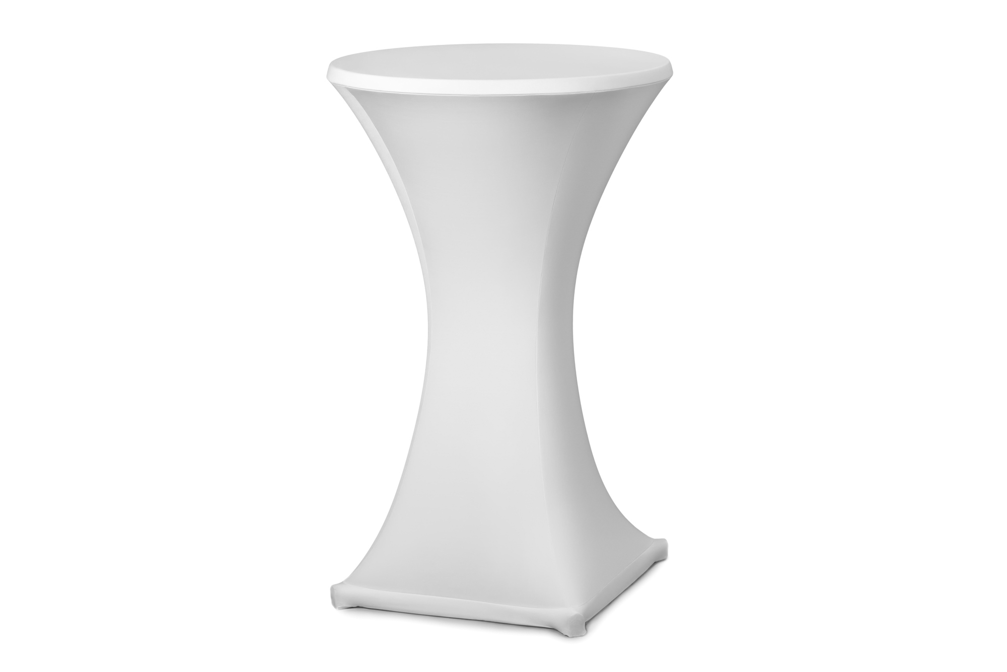 Stehtischhussen-Stretch-weiss 2er-Set Stretch-Stehtischhussen für Bistrotische
